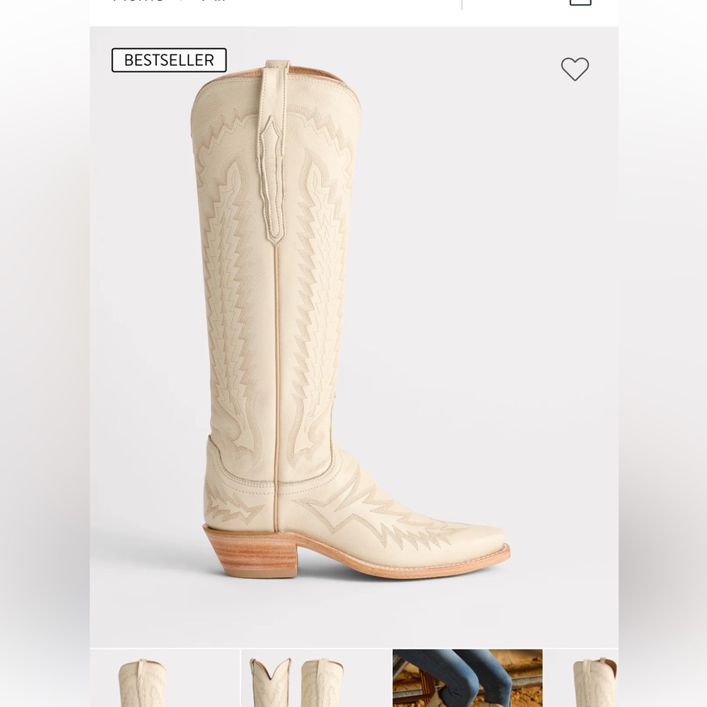 NWT - Lucchese Priscilla Cream - Picture 2 of 9